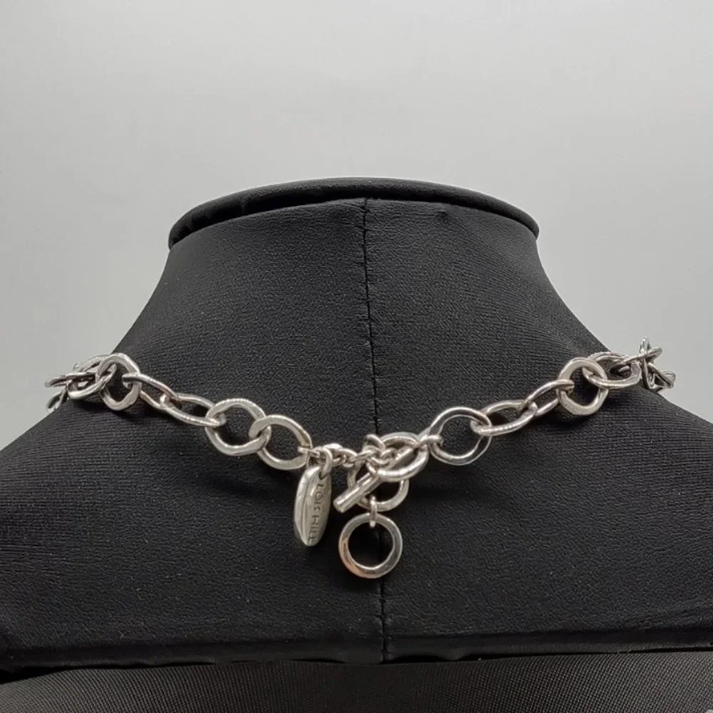 Rare Vintage Lois Hill Pendant Necklace Granulation Leaf Pendant w/Matching Ear - Picture 5 of 9